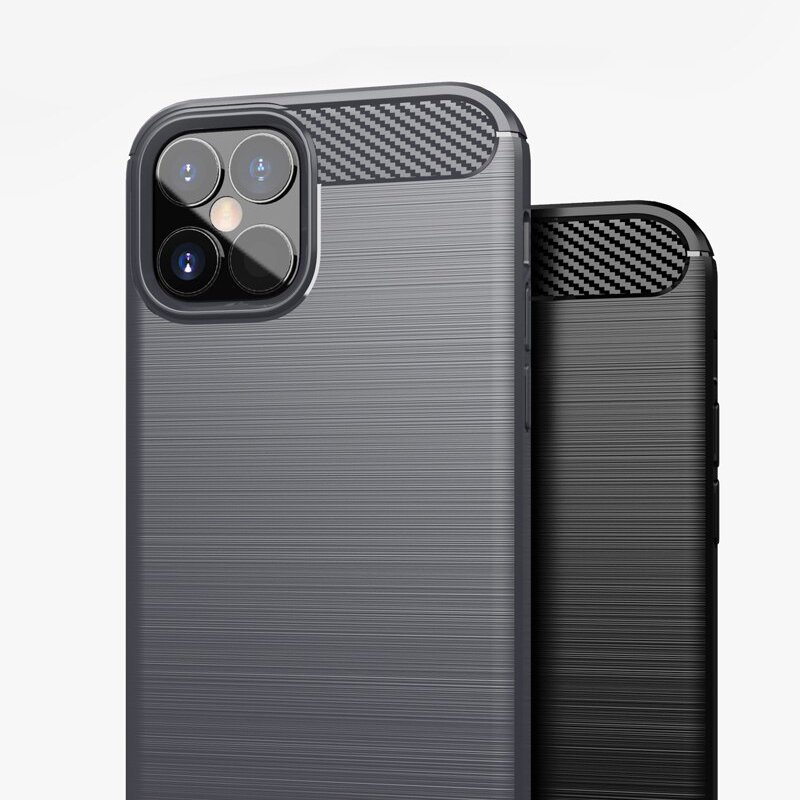 Pokrowiec Carbon Case czarny Apple iPhone 12 Mini / 11
