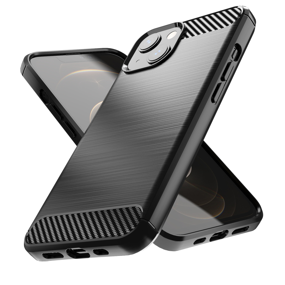 Pokrowiec Carbon Case czarny Apple iPhone 13 Mini / 2