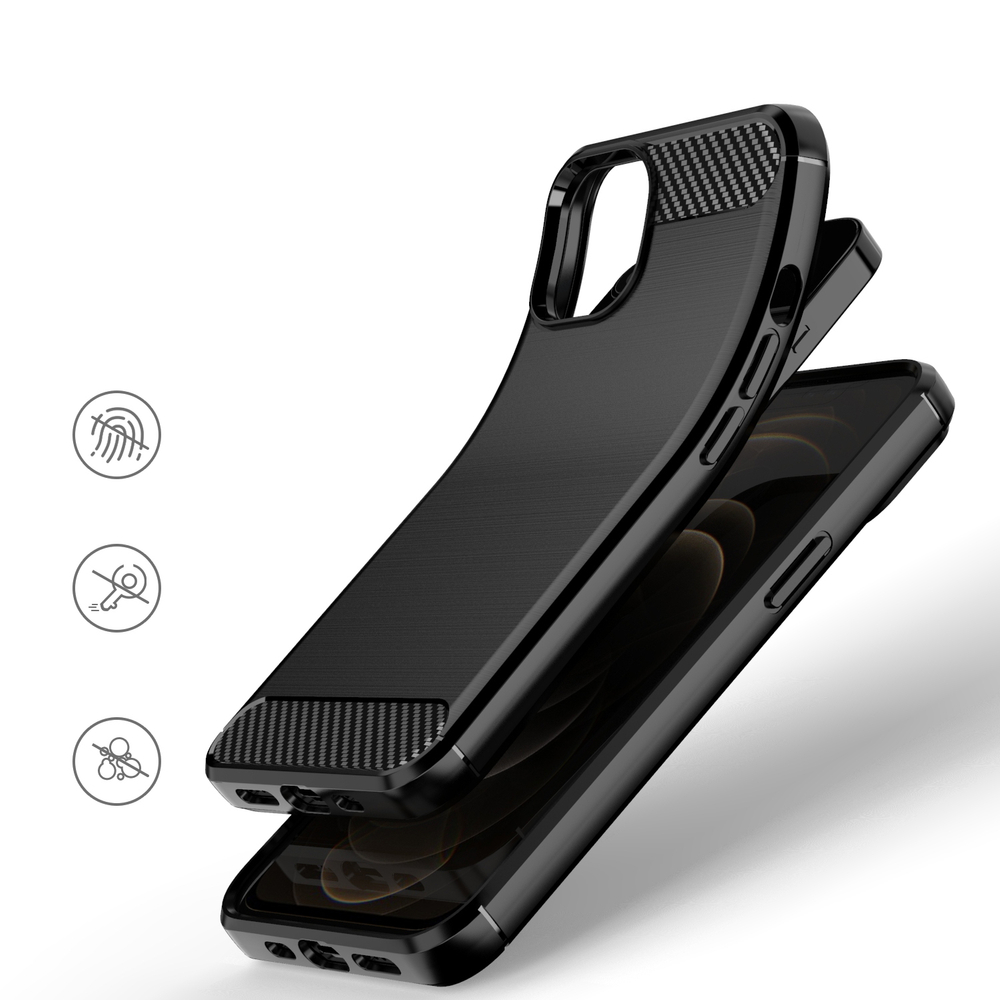 Pokrowiec Carbon Case czarny Apple iPhone 13 Mini / 5