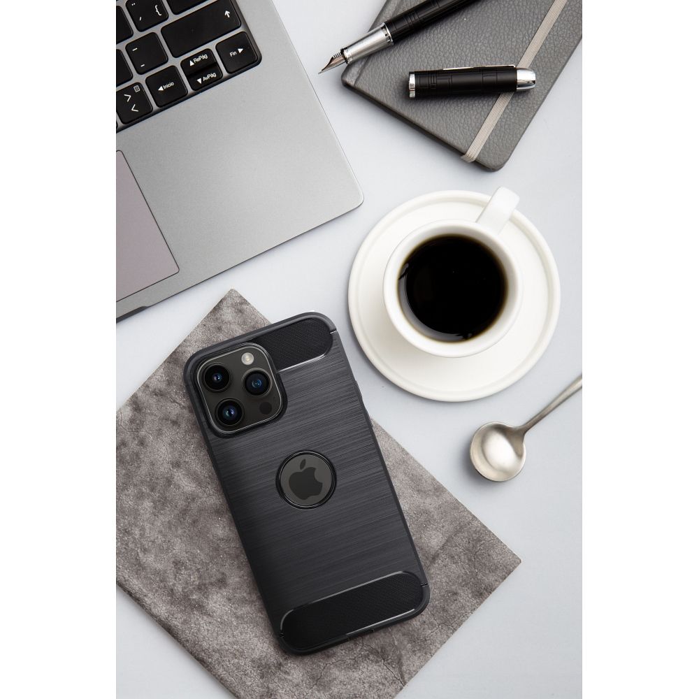 Pokrowiec Carbon Case czarny Apple iPhone 13 Mini / 7 Pokrowiec Carbon Case czarny Apple iPhone 13 Mini / 7