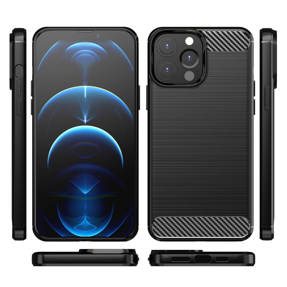 Pokrowiec Carbon Case czarny Apple iPhone 13 Pro / 7 Pokrowiec Carbon Case czarny Apple iPhone 13 Pro / 7