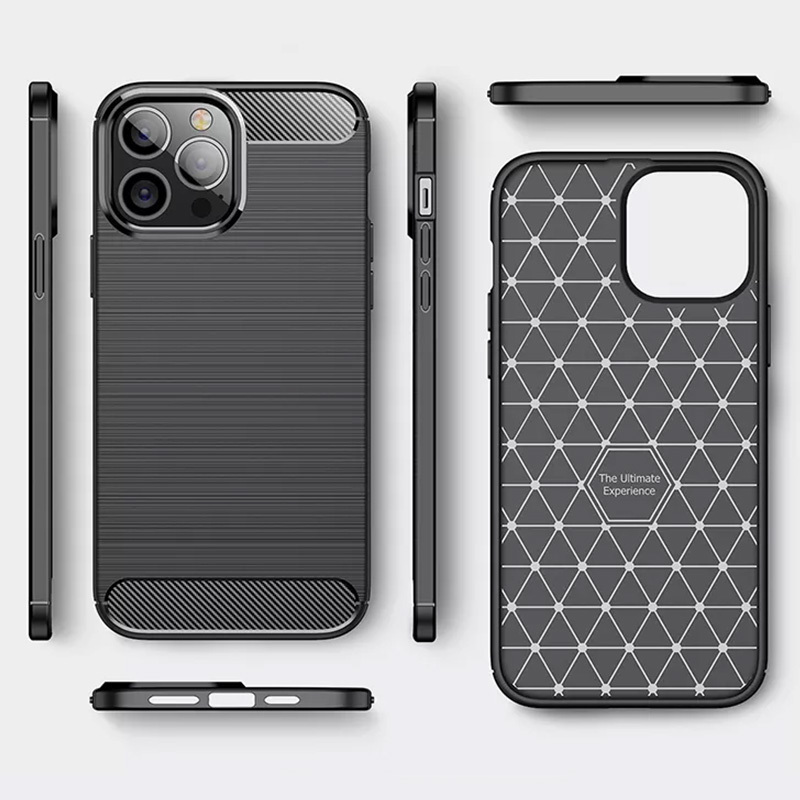Pokrowiec Carbon Case czarny Apple iPhone 14 Pro / 3