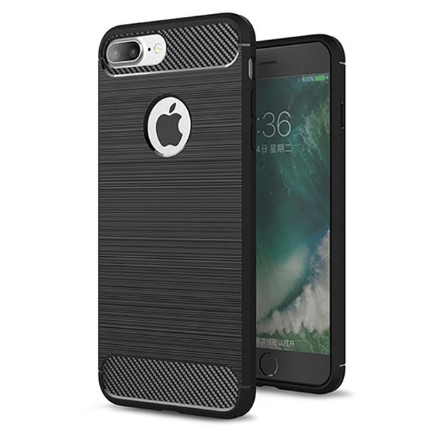Pokrowiec Carbon Case czarny Apple iPhone 7 Plus