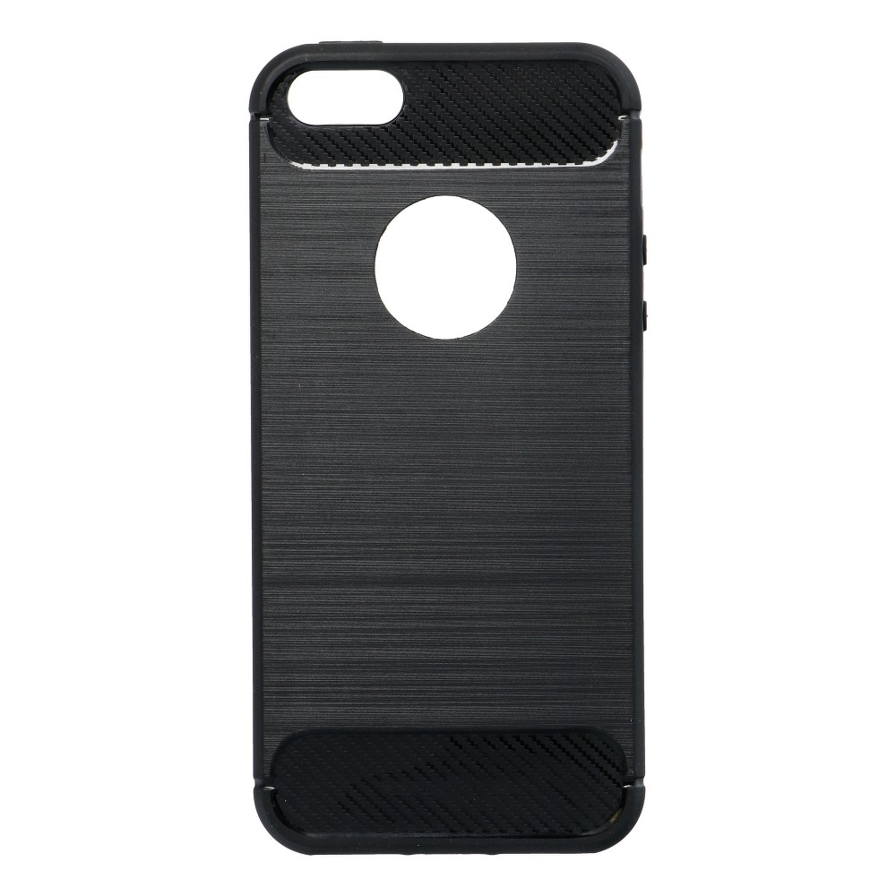 Pokrowiec Carbon Case czarny Apple iPhone SE