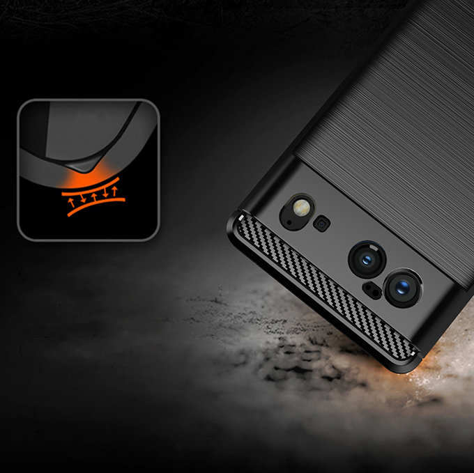 Pokrowiec Carbon Case czarny Google Pixel 6 / 8