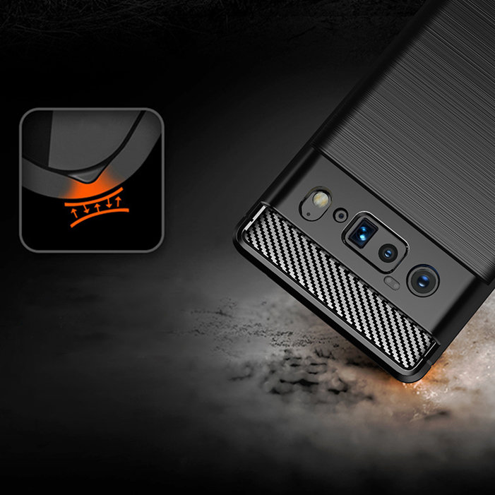 Pokrowiec Carbon Case czarny Google Pixel 6 Pro / 9