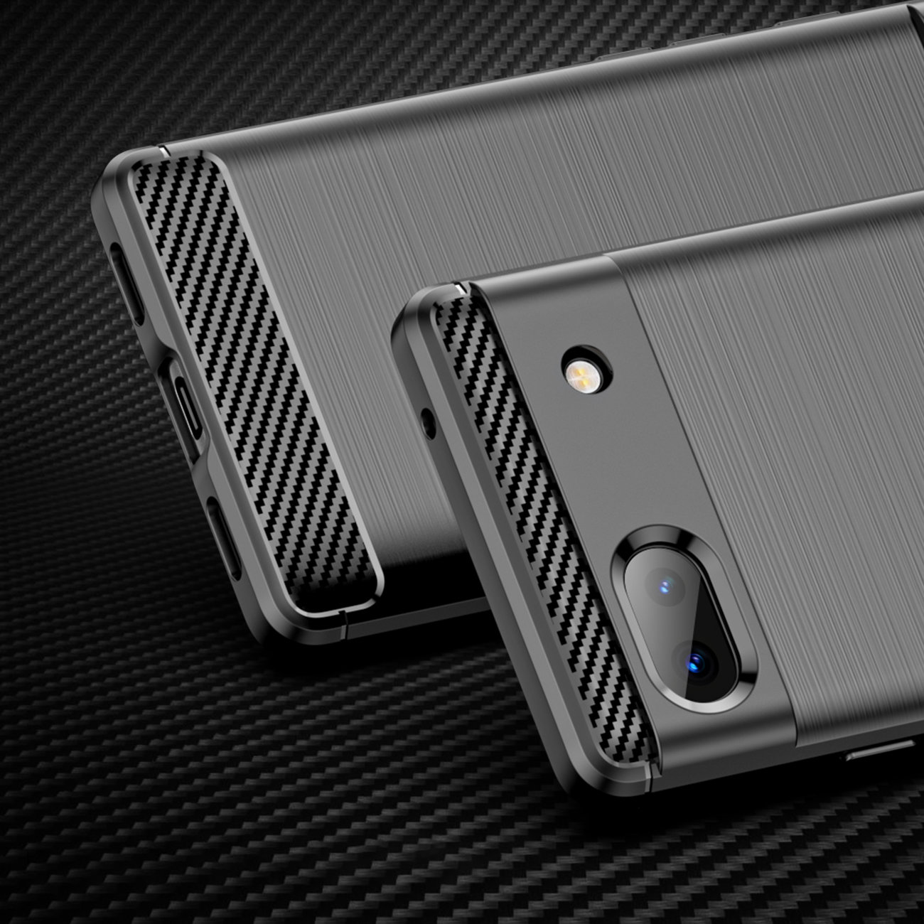 Pokrowiec Carbon Case czarny Google Pixel 6a / 3