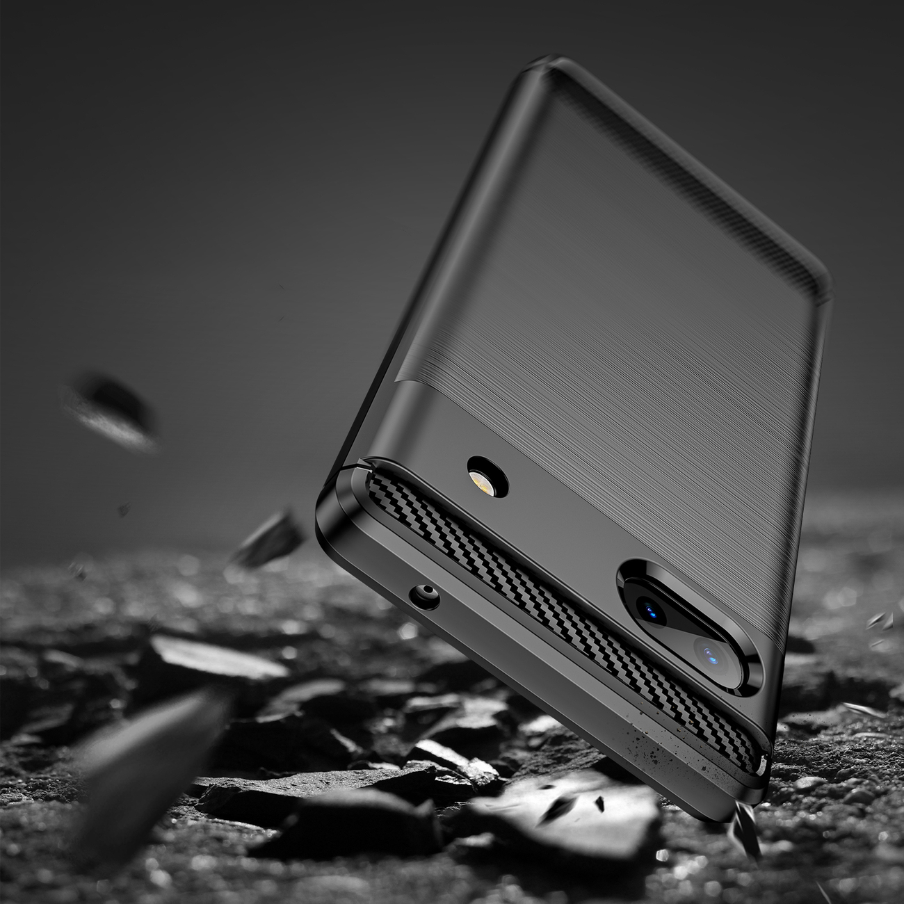 Pokrowiec Carbon Case czarny Google Pixel 6a / 5