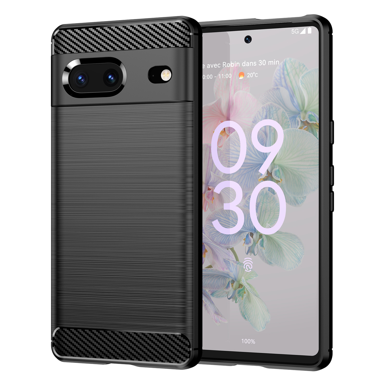 Pokrowiec Carbon Case czarny Google Pixel 7