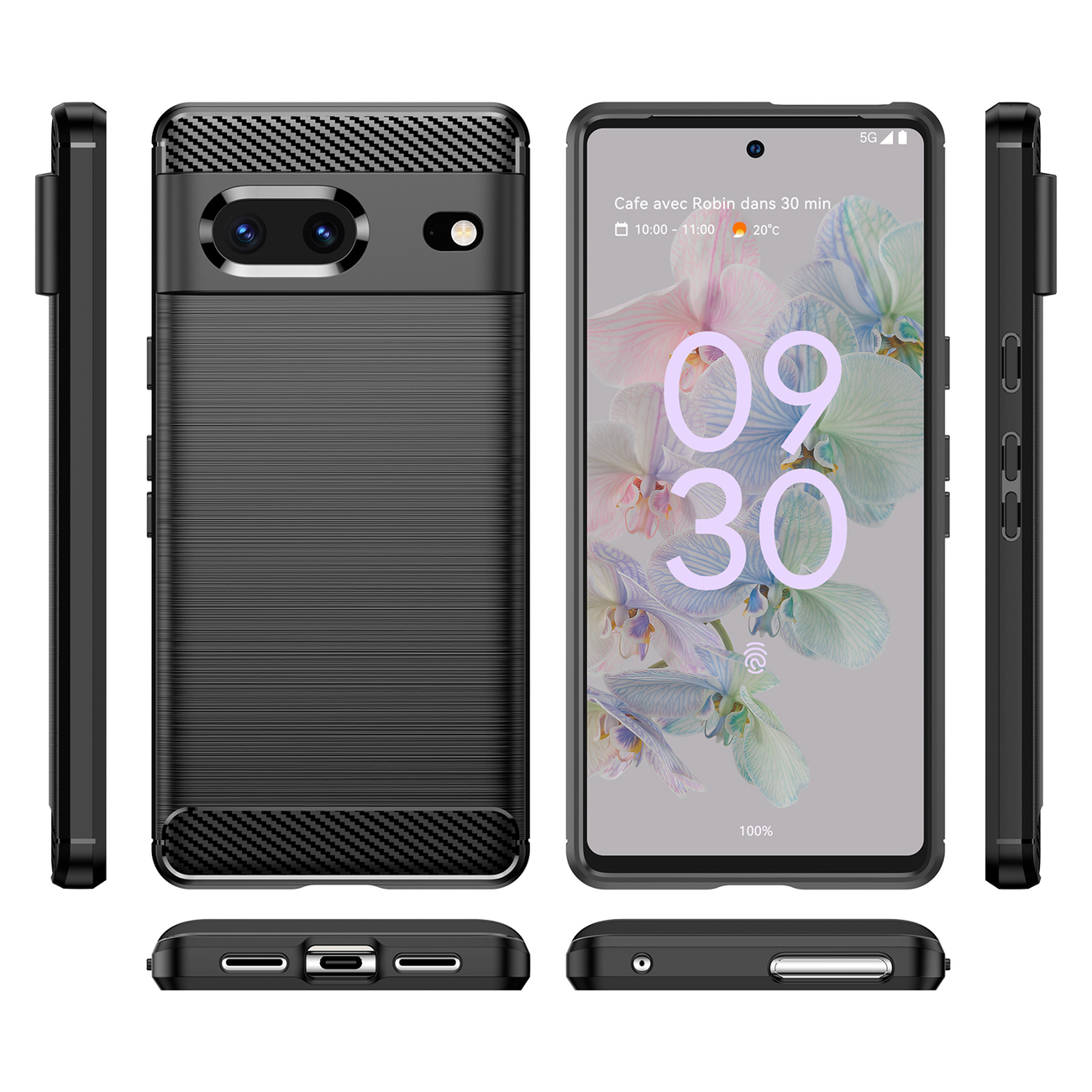 Pokrowiec Carbon Case czarny Google Pixel 7 / 8