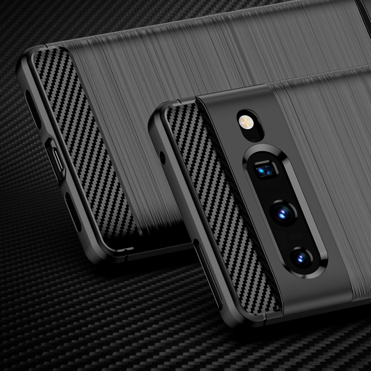 Pokrowiec Carbon Case czarny Google Pixel 7 Pro / 2