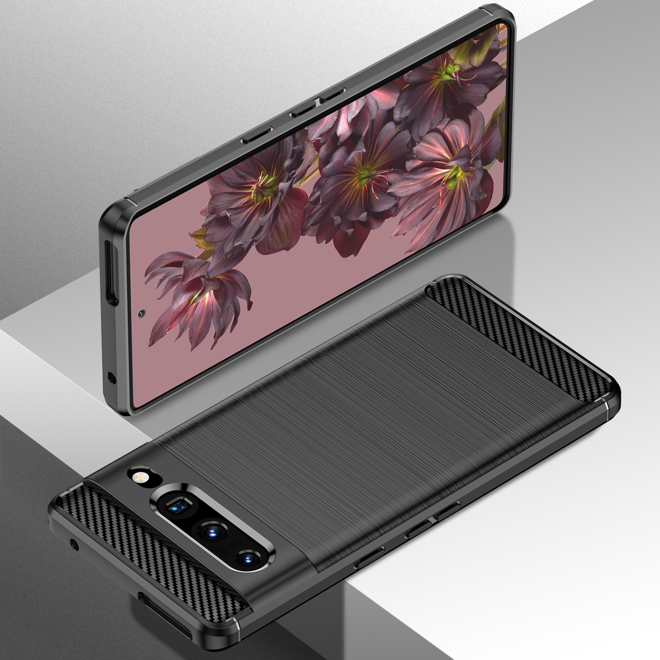 Pokrowiec Carbon Case czarny Google Pixel 7 Pro / 6