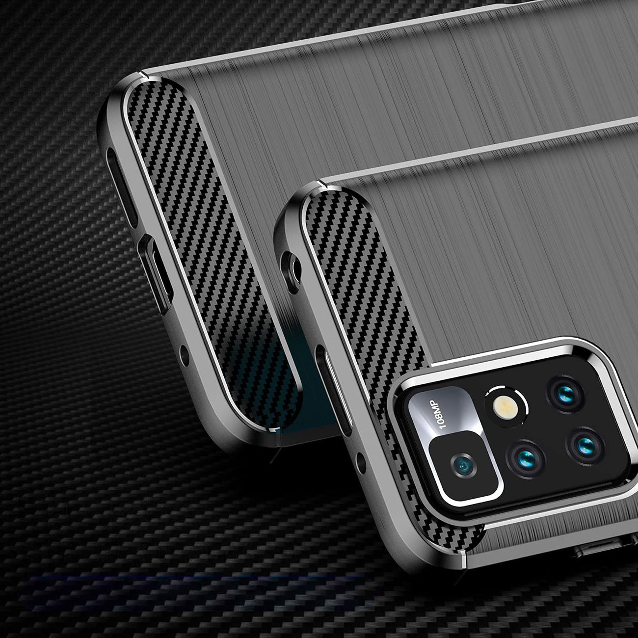 Pokrowiec Carbon Case czarny Xiaomi Redmi Note 11 5G / 5