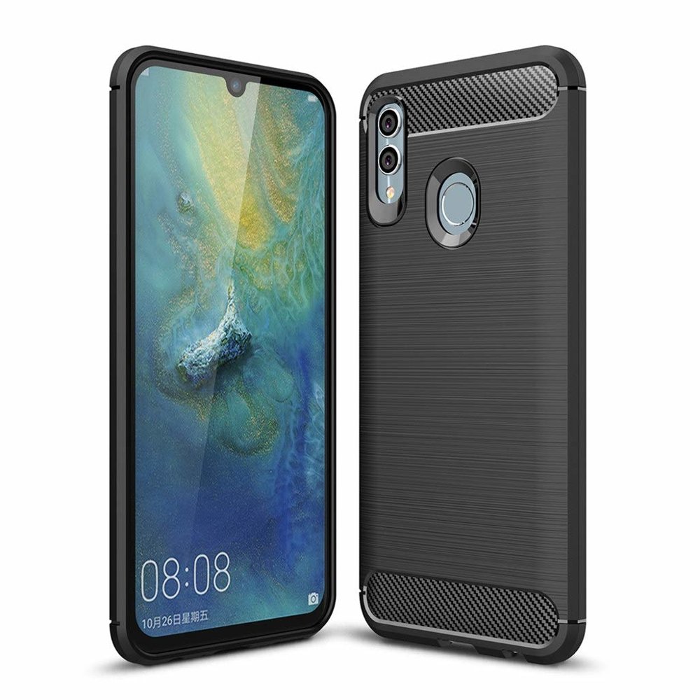 Pokrowiec Carbon Case czarny Honor 10 Lite