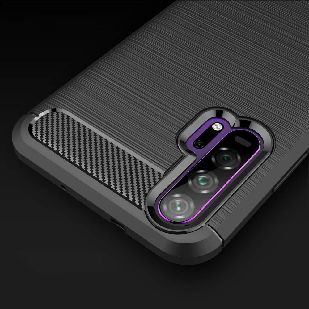 Pokrowiec Carbon Case czarny Honor 20 Pro / 5