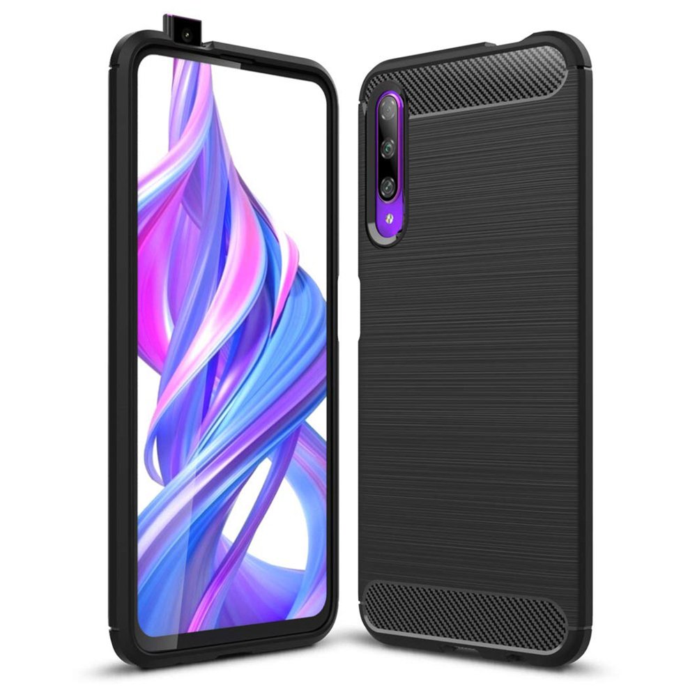 Pokrowiec Carbon Case czarny Honor 9x Pokrowiec Carbon Case czarny Honor 9x