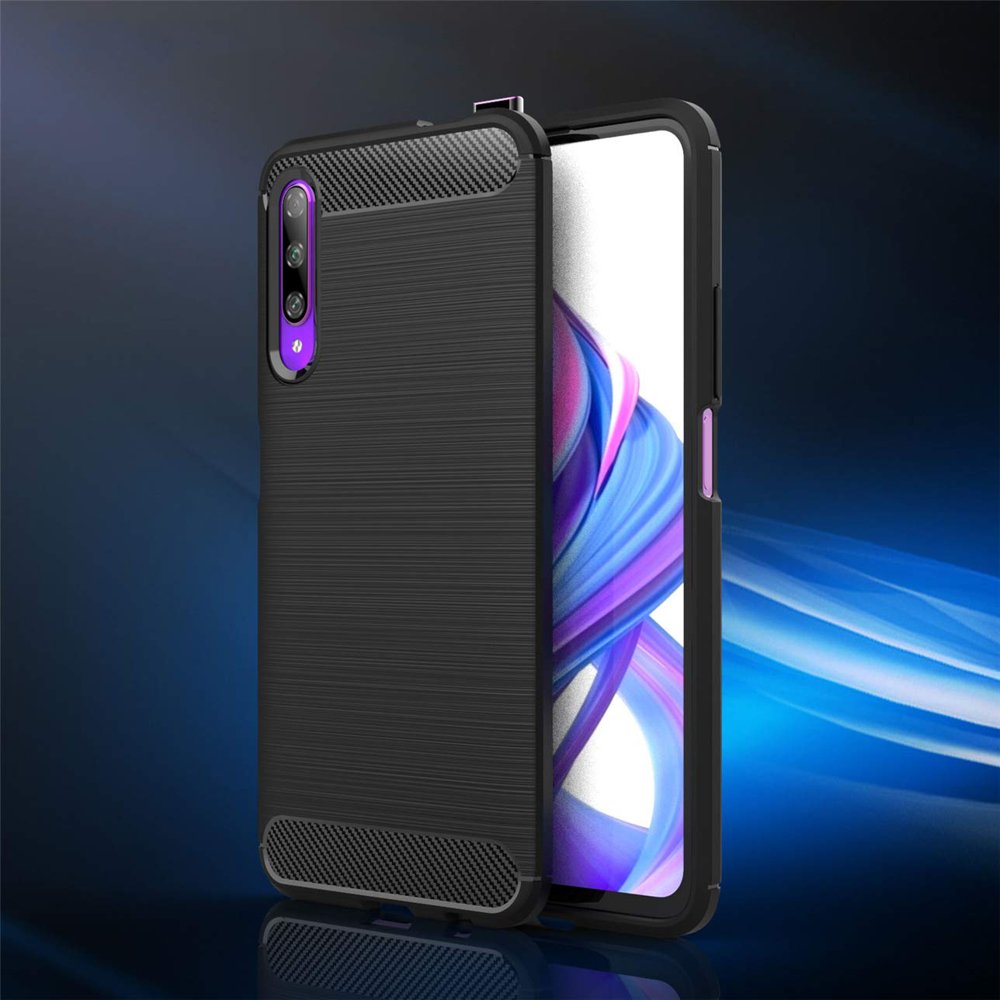 Pokrowiec Carbon Case czarny Honor 9x / 2 Pokrowiec Carbon Case czarny Honor 9x / 2