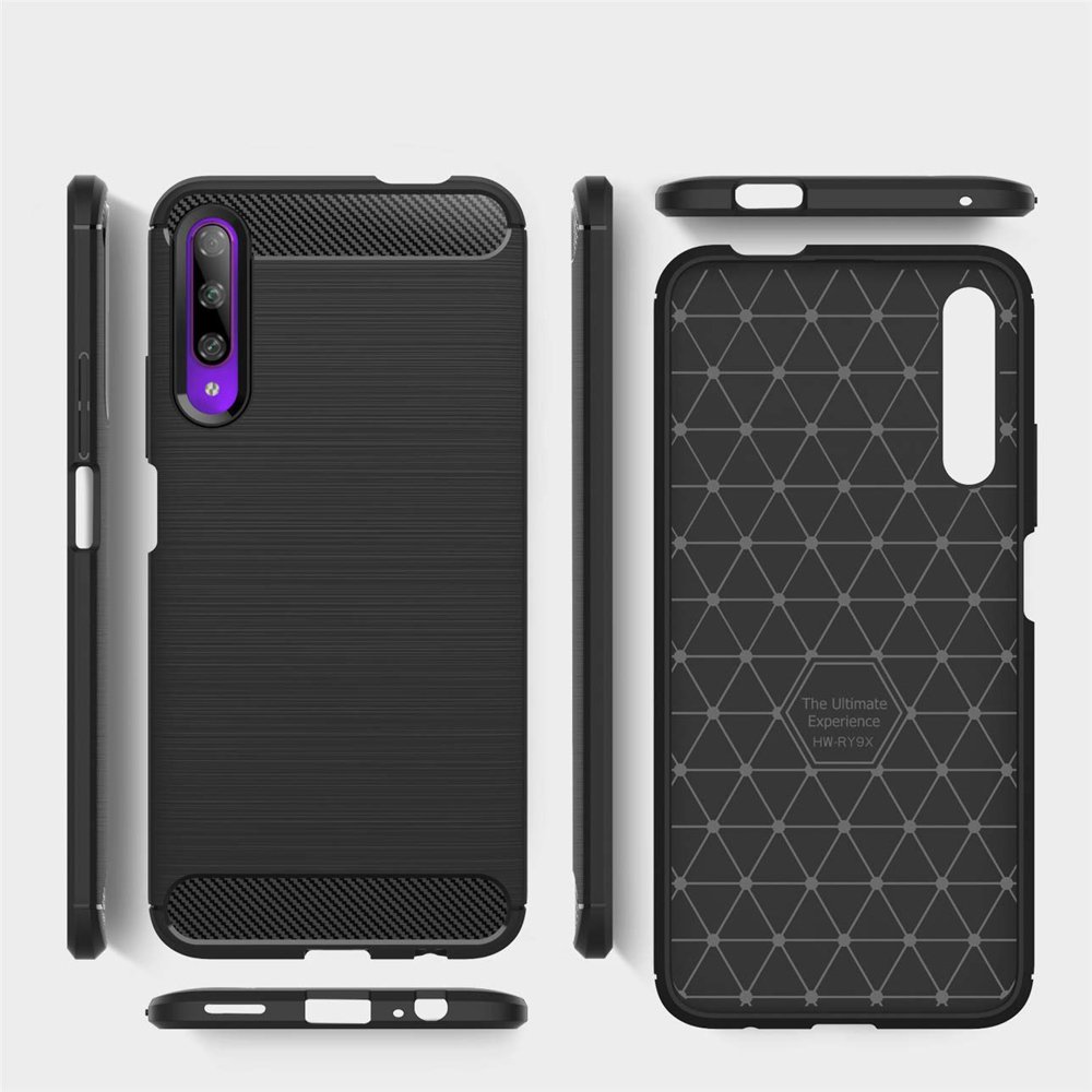 Pokrowiec Carbon Case czarny Honor 9x / 6 Pokrowiec Carbon Case czarny Honor 9x / 6