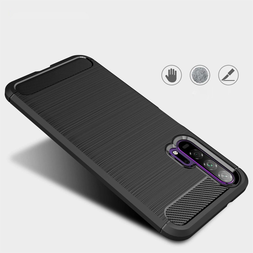 Pokrowiec Carbon Case czarny Huawei Honor 20 / 8