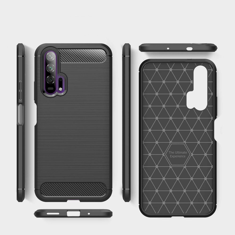 Pokrowiec Carbon Case czarny Huawei Honor 20 / 9