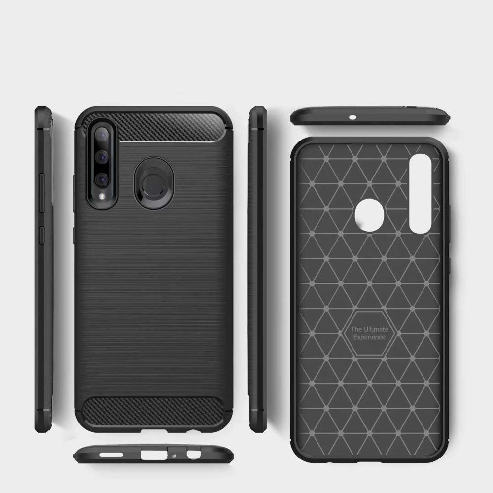 Pokrowiec Carbon Case czarny Huawei Honor 20 lite / 7