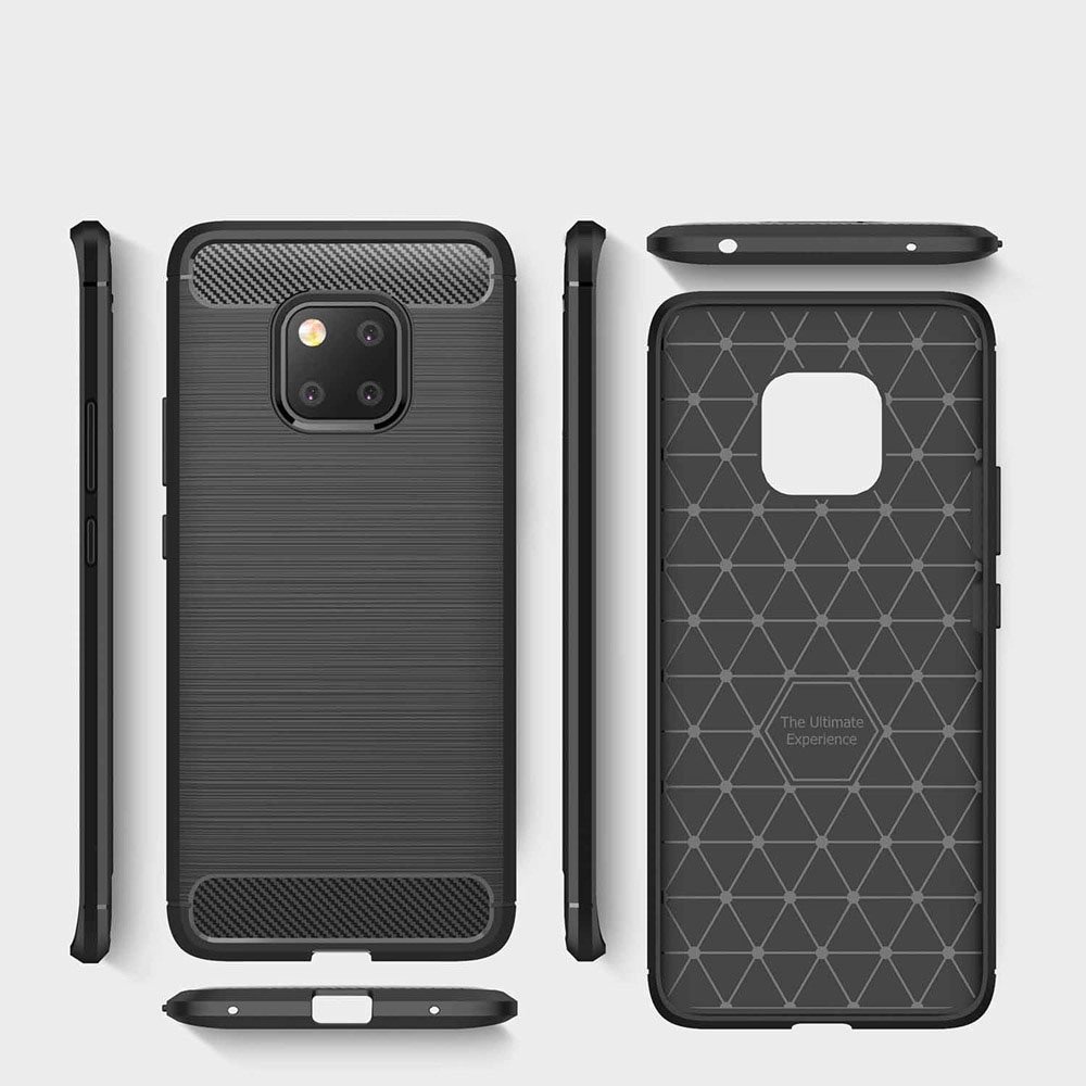 Pokrowiec Carbon Case czarny Huawei Mate 20 Pro / 3
