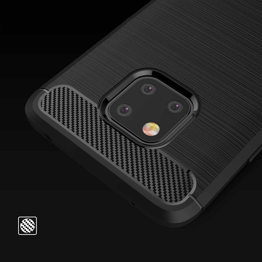 Pokrowiec Carbon Case czarny Huawei Mate 20 Pro / 7