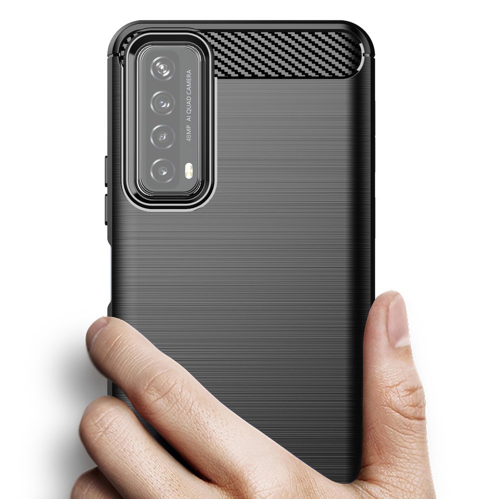 Pokrowiec Carbon Case czarny Huawei p Smart 2021 / 3