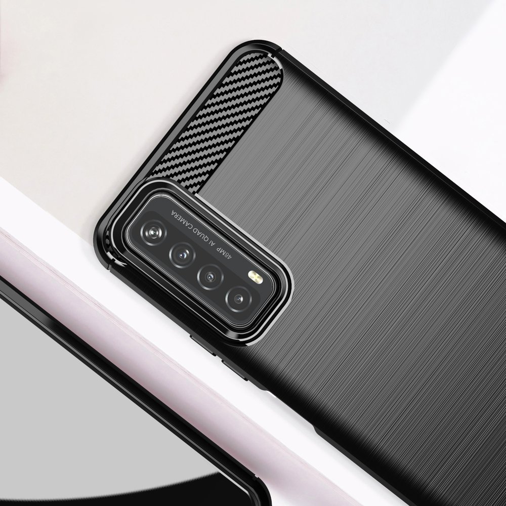 Pokrowiec Carbon Case czarny Huawei p Smart 2021 / 5