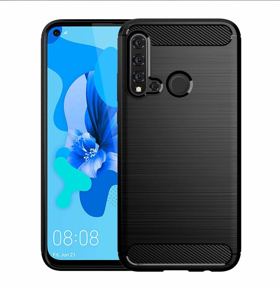 Pokrowiec Carbon Case czarny Huawei P20 Lite 2019 / 3