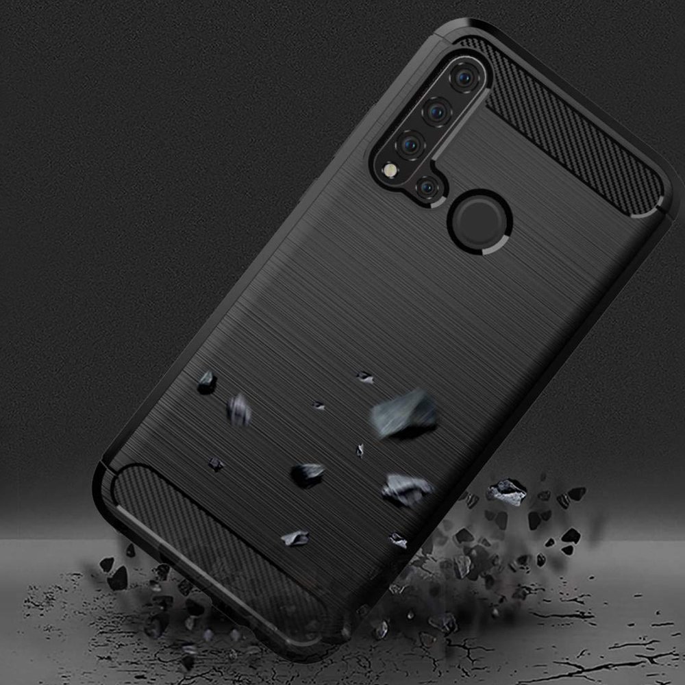 Pokrowiec Carbon Case czarny Huawei P20 Lite 2019 / 5