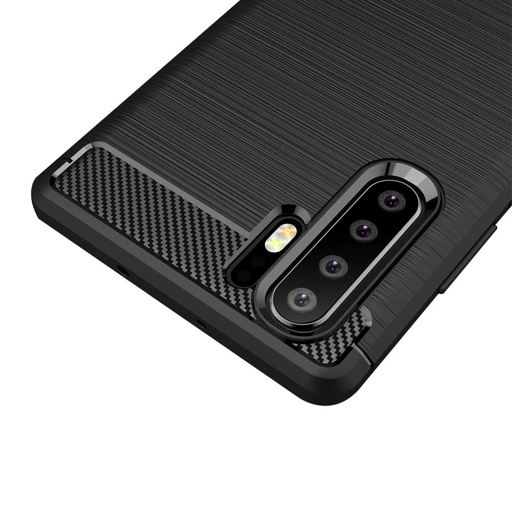 Pokrowiec Carbon Case czarny Huawei P30 Pro / 4