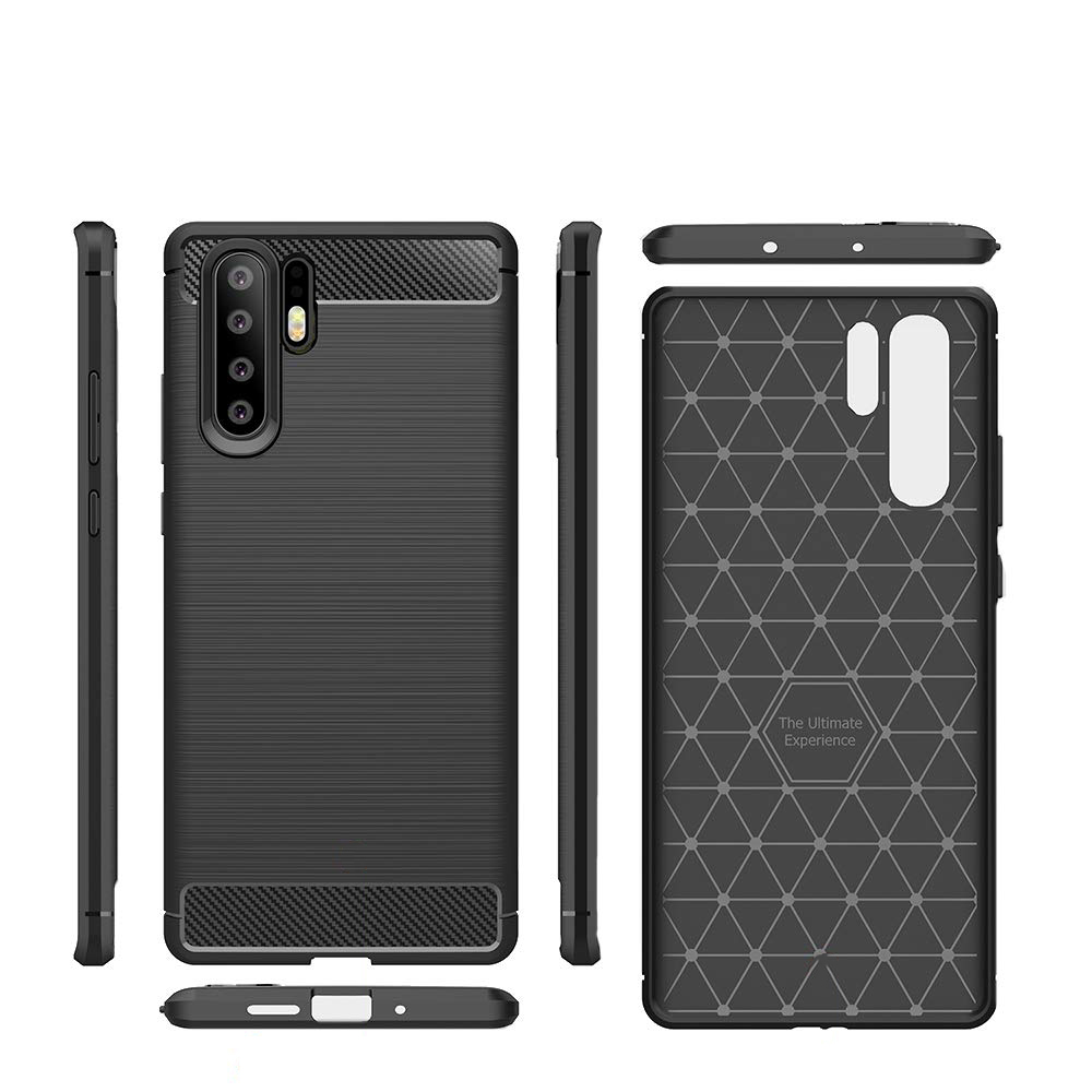 Pokrowiec Carbon Case czarny Huawei P30 Pro / 6
