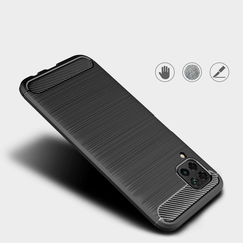Pokrowiec Carbon Case czarny Huawei P40 Lite / 4 Pokrowiec Carbon Case czarny Huawei P40 Lite / 4