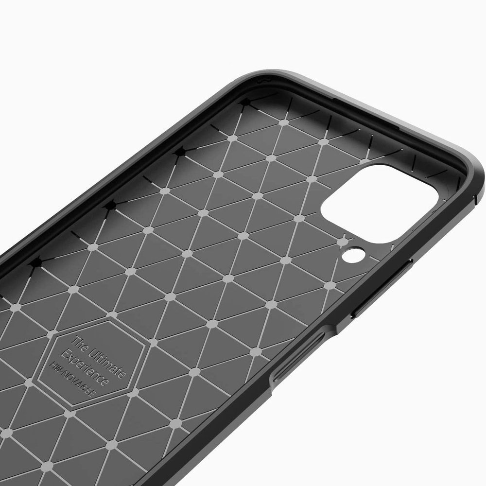 Pokrowiec Carbon Case czarny Huawei P40 Lite / 6 Pokrowiec Carbon Case czarny Huawei P40 Lite / 6