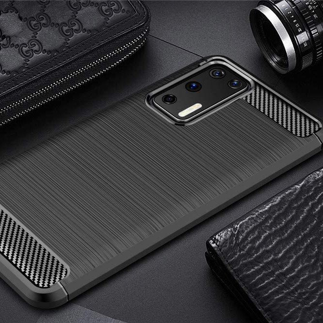 Pokrowiec Carbon Case czarny Huawei P40 Pro / 6