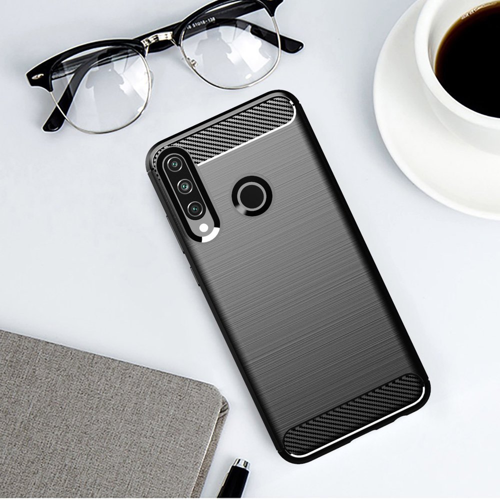 Pokrowiec Carbon Case czarny Huawei Y6P / 11 Pokrowiec Carbon Case czarny Huawei Y6P / 11
