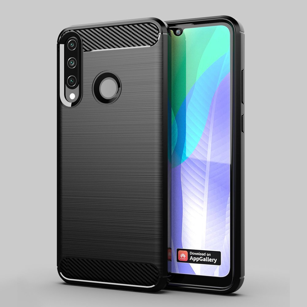 Pokrowiec Carbon Case czarny Huawei Y6P / 12 Pokrowiec Carbon Case czarny Huawei Y6P / 12