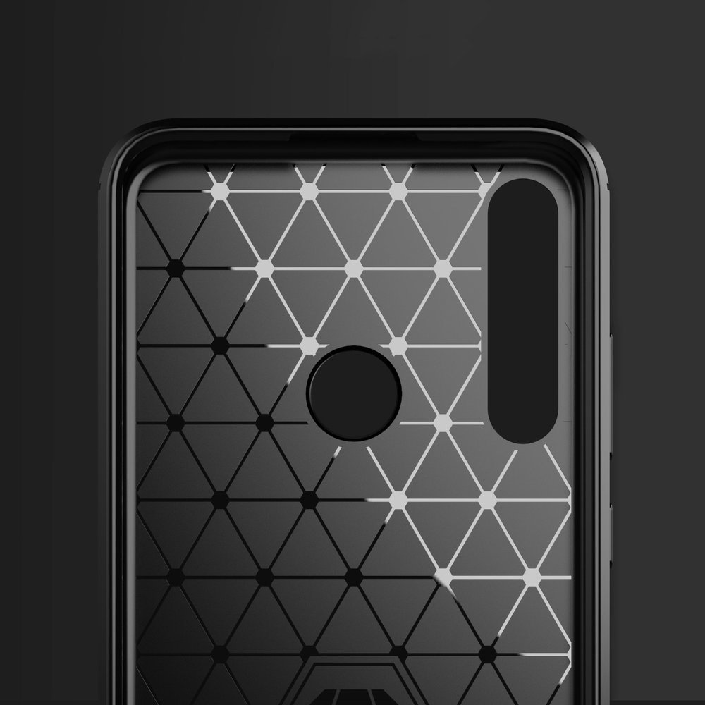Pokrowiec Carbon Case czarny Huawei Y6P / 8 Pokrowiec Carbon Case czarny Huawei Y6P / 8