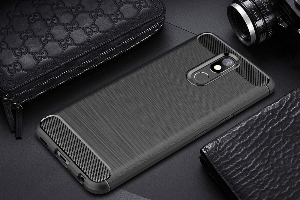 Pokrowiec Carbon Case czarny LG K40 / 9
