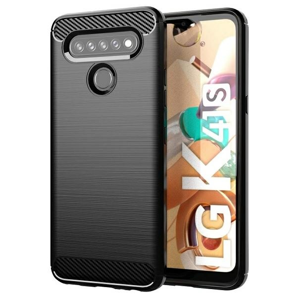 Pokrowiec Carbon Case czarny LG K41S / 3