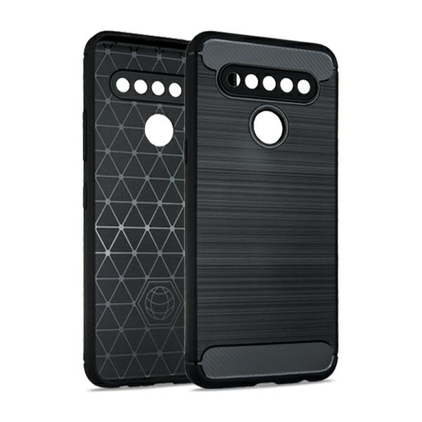 Pokrowiec Carbon Case czarny LG K61 Pokrowiec Carbon Case czarny LG K61