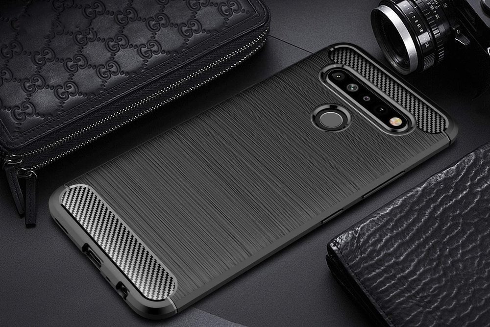 Pokrowiec Carbon Case czarny LG K61 / 7