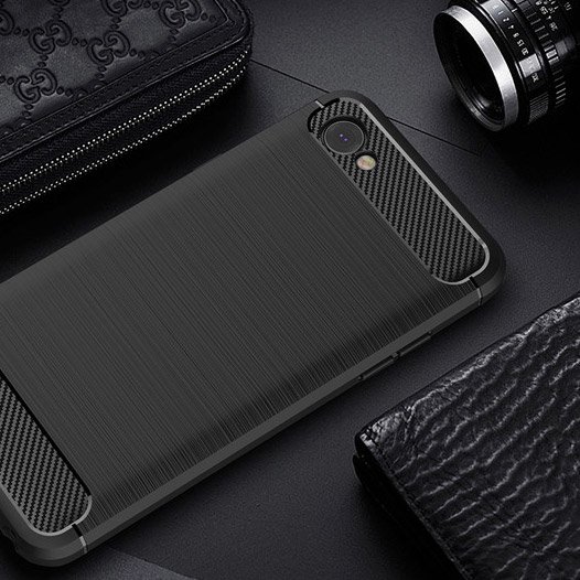 Pokrowiec Carbon Case czarny LG Q6 / 8