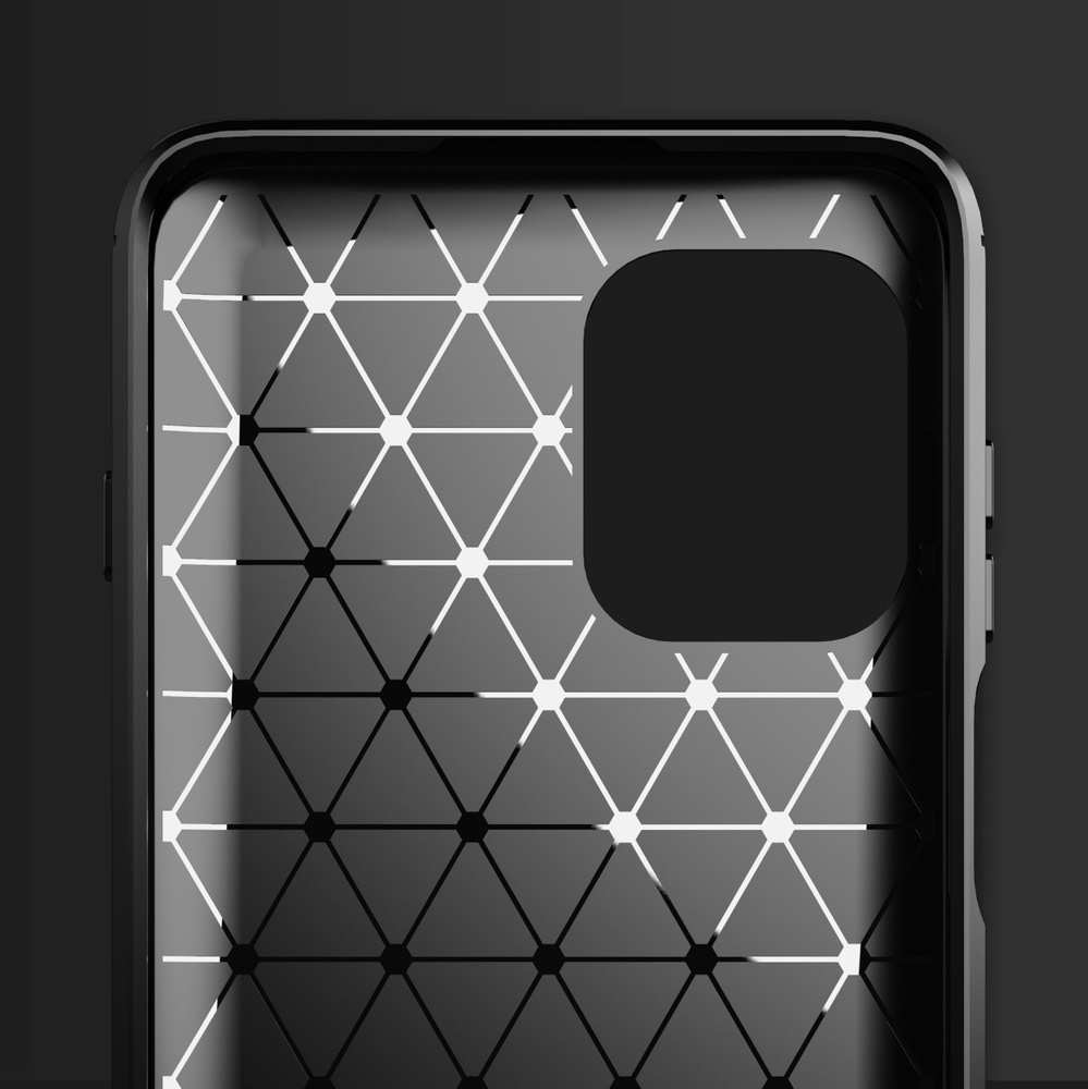 Pokrowiec Carbon Case czarny Motorola Edge S / 8