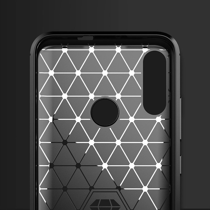 Pokrowiec Carbon Case czarny Motorola Moto E6 Plus / 7