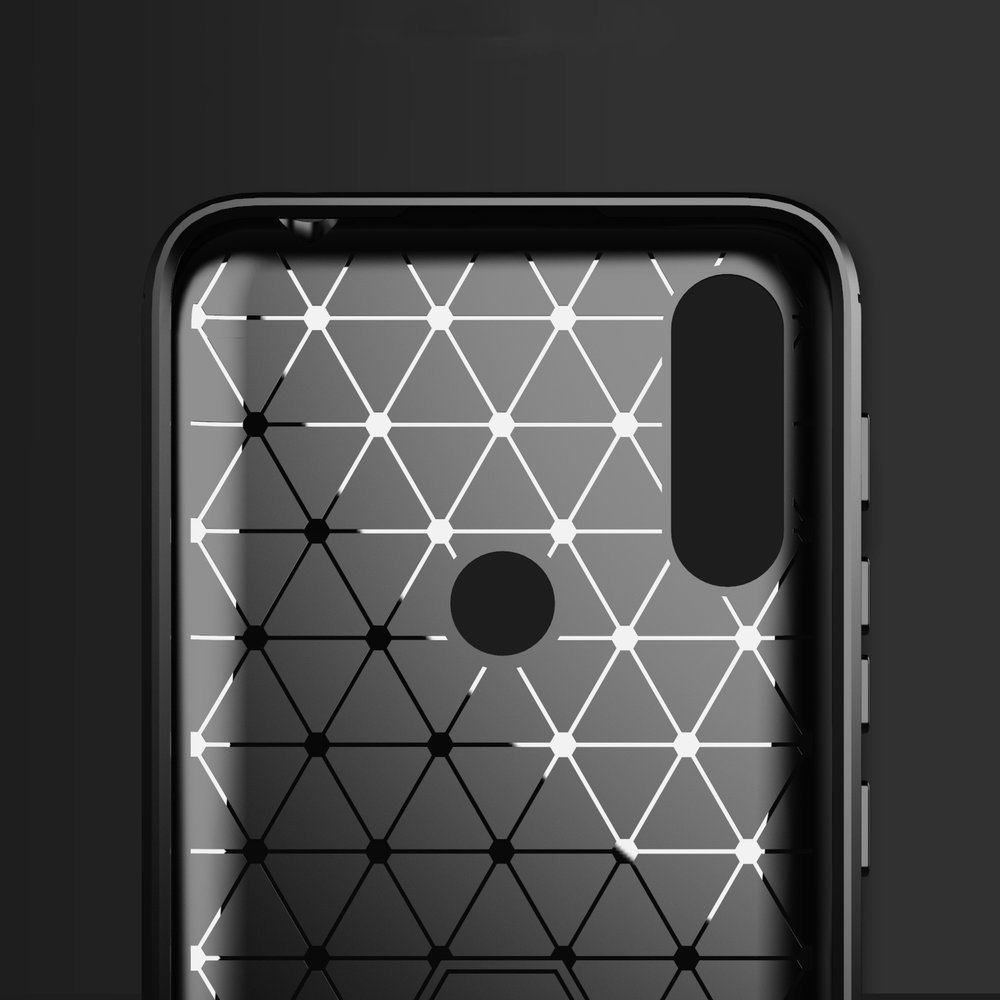 Pokrowiec Carbon Case czarny Motorola Moto E7 Power / 5