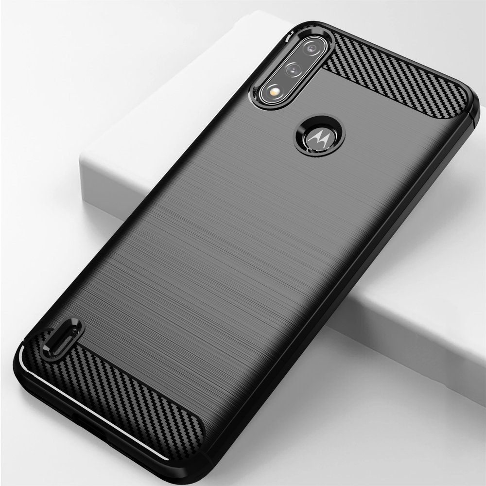 Pokrowiec Carbon Case czarny Motorola Moto E7 Power / 8