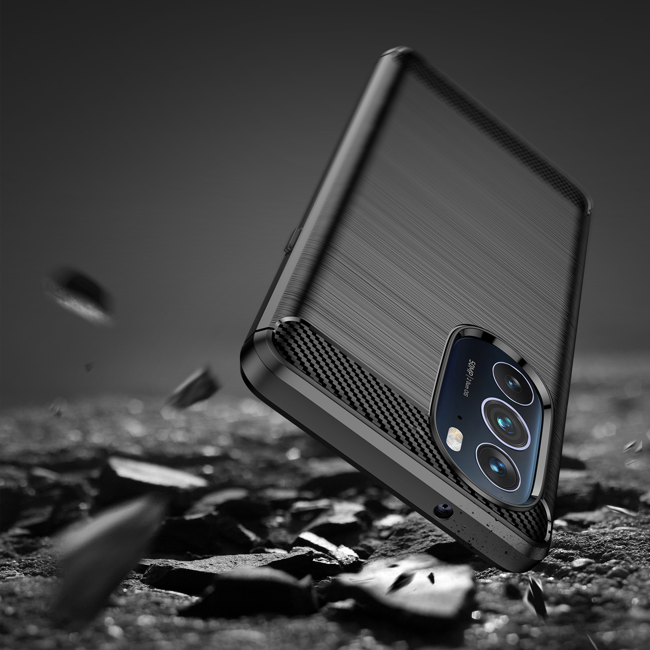 Pokrowiec Carbon Case czarny Motorola Moto Edge 30 Pro / 7