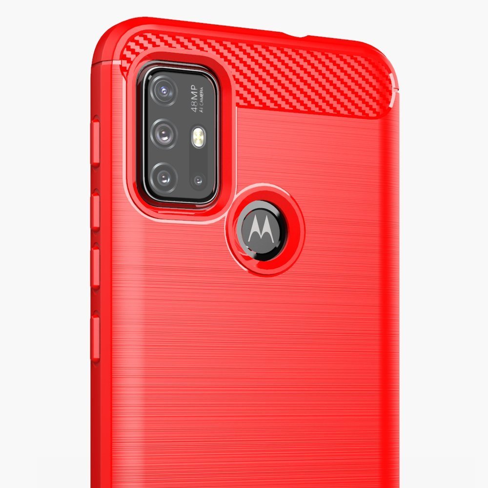 Pokrowiec Carbon Case czarny Motorola Moto G30 / 10
